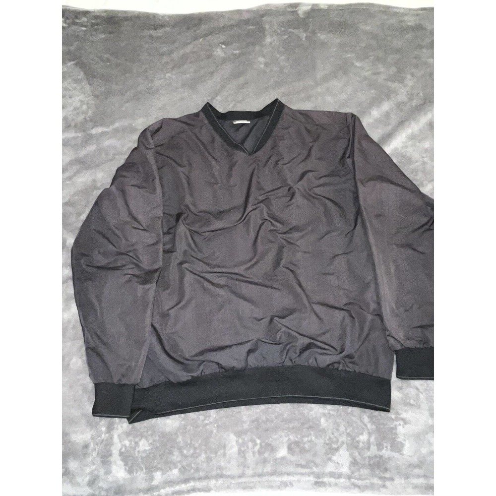 Nike Golf - V Neck Long Sleeve Pullover Windbreaker Jacket - L - Gray